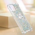 thumbnail image 6 of Glitter Clear Sparkly Bling Case for Samsung Galaxy A04E for Women Girls, Flowing Liquid Quicksand Cover with Diamond Ring Holder Case for Samsung Galaxy F04 /M04 /A04E  Silver, 6 of 14