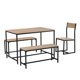 thumbnail image 1 of Comedor Mainstays Tipo Industrial con 2 bancas y 1 silla, 1 of 4