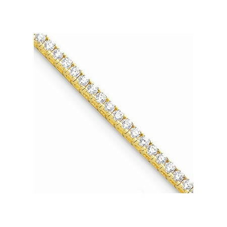 Fine Jewelry 14k Yellow Gold Diamond Tennis Bracelet