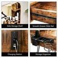 thumbnail image 6 of TC-HOMENY Makeup Vanity Table Set with Power Station, Dressing Table w/ Mirror & 2 Drawers, Vanity Desk for Bedroom, dressing room, Wooden, 6 of 10