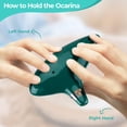 thumbnail image 2 of Ocarina Ohuhu Zelda de Cerámica Alto con 12 Agujeros y Cancionero, 2 of 8