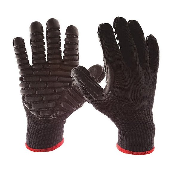 Coated Gloves, Chloroprene, Blocks, Palm, Not Rated Abrasion Level, L (9) 1 PR