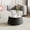Black, variant on YWEN Round Marble Coffee Table, 26.77" Black Fluted Coffee Table for Living Room, Modern Diamond Shaped Center Tea End Tables with Sintered Stone Top & PU Leather Covered,No Need Assembly