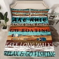 thumbnail image 2 of Feelyou Rustic Fishing Teen Queen Sheet Sets, Go Boating Bed Set, 4-Piece, 2 of 7