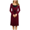 thumbnail image 2 of Todaioua Maternity Dresses for Women 2024 Long Sleeve Striped Printed Nursing Dress for Breastfeeding Casual, 2 of 9
