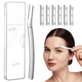 thumbnail image 1 of Set Navaja Perfilador Cejas Rostro Acero Inoxidable Repuesto, 1 of 6
