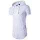 thumbnail image 1 of Hombres Sólido Manga Larga Casual Con Capucha Doble Lado Cremallera Camiseta Manga Corta Recta Moda Personalidad Top Pompotops  oipoqjl52079, 1 of 3