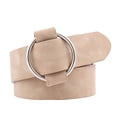 thumbnail image 1 of tredstone Female Solid Color Imitation Leather Metal Round Buckle Belt Girls Jeans Modeling Decoration Belt, 1 of 7