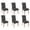 Black & White, variant on Chair Covers for Dining Room Set Of 6 Spandex Super Fit Stretch Removable Washable Kitchen Chair Slipcovers for Home Party Hotel Wedding Ceremony, Universal Size (Bohemian Tribal Pattern)