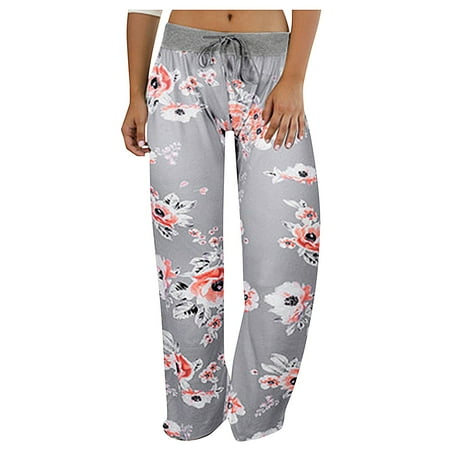 

Bowake Women s Casual Printed Comfy Pajama Pants Lounge Palazzo Yoga Pants