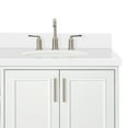 thumbnail image 3 of Ariel Stafford 73 Inch Double Oval Sink Vanity With White Quartz Countertop W/1.5" Edge In White, 3 of 11