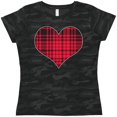thumbnail image 3 of Inktastic Red Plaid Heart Women's T-Shirt, 3 of 5