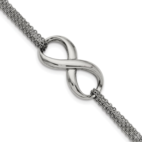FJC Finejewelers Stainless Steel Polished Infinity Symbol Bracelet