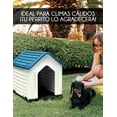 thumbnail image 2 of RED VELVET Casa Perro Casetas de Plástico Exteriores, Resistente al Agua y Clima,Fácil de Montar, Jardín, Patio y Exterior (Azul, Mediana), 2 of 6
