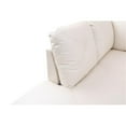 thumbnail image 5 of Starhome L Shaped White Couch with Ottoman(Pillows Included) Microfiber, 5 of 7