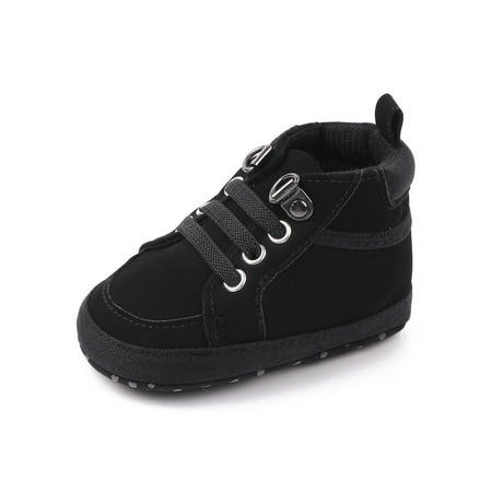 

Gomelly Baby Boys Girls Winter Boots Soft Sole Crib Shoes First Walkers Ankle Boot Anti-skid Booties Walking Casual Shoe Black 6C