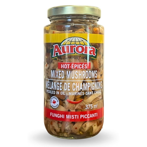 Aurora Mélange De Champignons Chauds, 375mL Mariné à L'huile