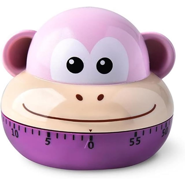 Mechanical Kitchen Timers, Mechanical Kitchen Timers Cartoon Animal Shape Accurate 60 Minutes Manual Timer for Students