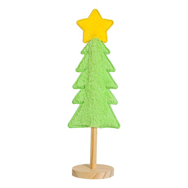 Adornos navideños de madera maciza para mesa, base decorativa, estilo artesanal.