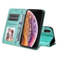 thumbnail image 5 of Funda tipo cartera GANGXUN para iPhone X/Xs , diseño girasol, cuero PU, soporte, cierre magnético, tarjetero, 5 of 5