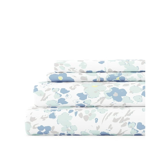 Ultra Soft & Breathable Wrinkle Free Bed Sheets Set - Farmhouse Violet Floral Pattern for Full Size Bedding by Comfort Canopy