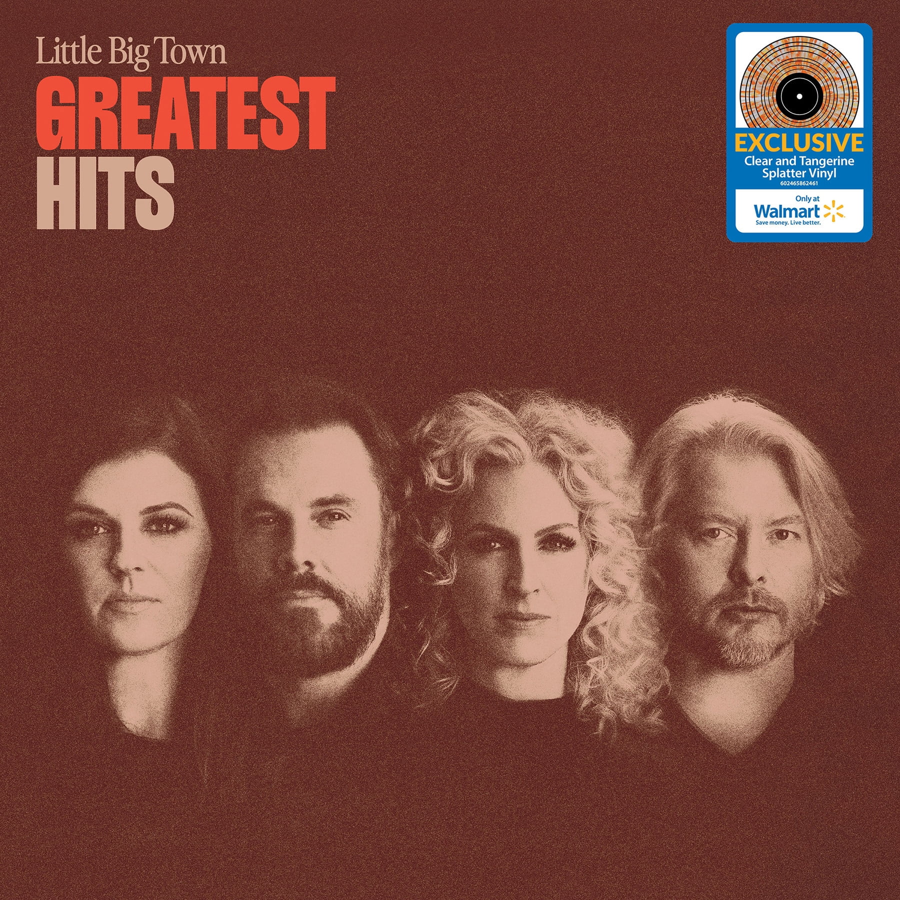 Little Big Town - Greatest Hits - Walmart Exclusive Clear & Tangerine Splatter Vinyl