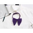 thumbnail image 5 of Pajarita Sólida Pre-Atada Fiesta Formal Prom Pajarita Terciopelo Para Hombres Púrpura índigo One Size, 5 of 5
