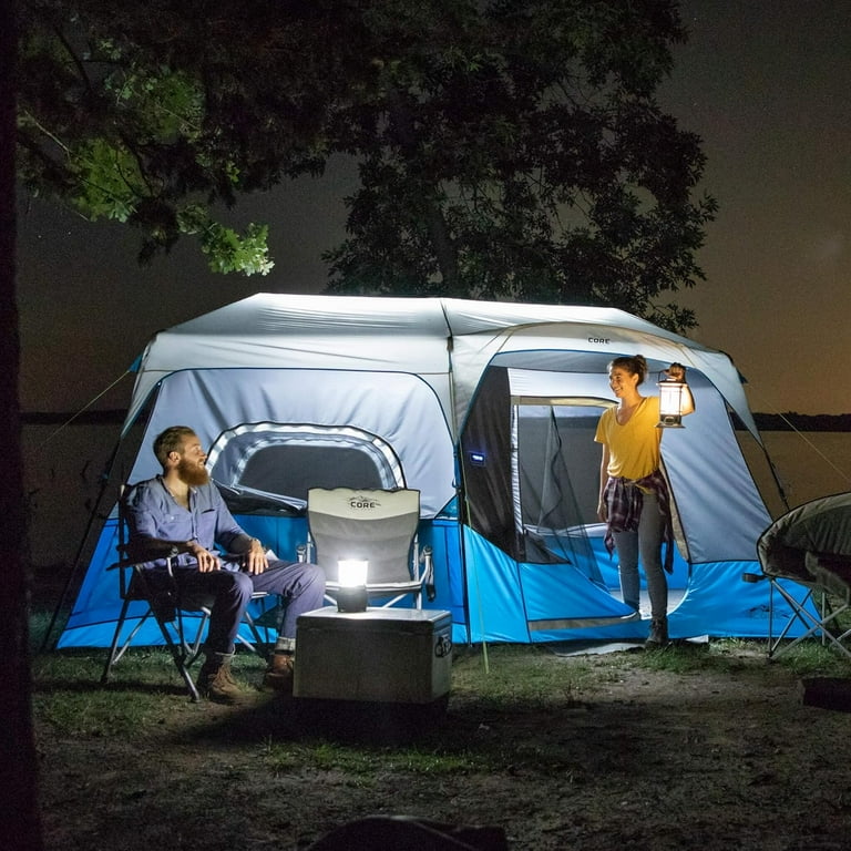 Core Equipment Waterproof 9 Person Lighted Instant Family Camping