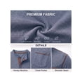 thumbnail image 2 of JWD Mens Long Sleeve Henley Shirt Casual Button Neck T Shirt with Chest Pocket Navy Blue S, 2 of 8