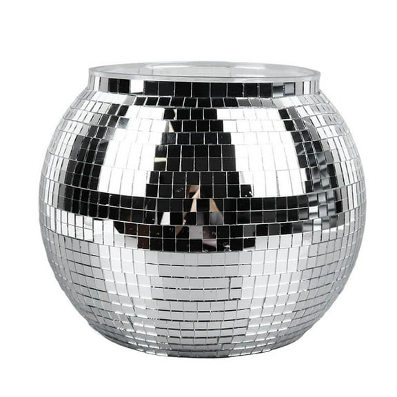 Disco Ball Ice Bucket Beverage Tubs Disco Ball Bowl Vase Cup Drink Bucket for Parties,Large Retro Drink Bucket for Champagne Cold Drinks, Disco Party Supplies Decor