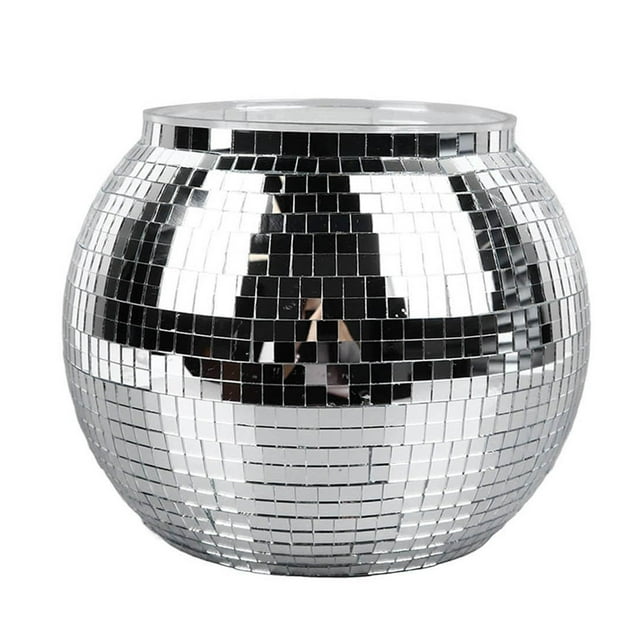 Ltdhehe Disco Ice Bucket Flower Pot Purpose Party Disco Cup Large Retro Beverage Bucket Disco Flower Pot Home Decoration
