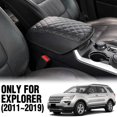 thumbnail image 3 of Cubierta de reposabrazos interior de automóvil, tapa de consola central de cuero de PU para Explorer 2011-2019, 3 of 5