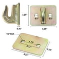 thumbnail image 2 of Robbor Grab Hook 3/8 in Bolt-on Grab Hook Grade 70 Forged Steel Tow Hook Work Well for Tractor Bucket, RV, UTV,Truck with Backer Plate and Hardware -2 PK, 2 of 5