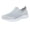 Grey, variant on NOKIO Women's Soft Cushioned Sneakers Hollow Breathable Mesh L𝗈afers Wide Width Athlet𝗂c Tennis Summer S𝗅ip On Fashion Sneakers Outdoor Walking Casual Shoes