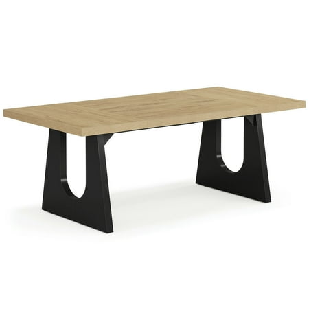 Resenkos Study Writing Desk, Computer Desk,70" Executive Desk, Modern Computer Office Desk Workstation,Oak