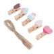 thumbnail image 2 of 40 Pcs Mini Scrapbook Paper Clip Holder Wooden Clothes Pegs Wooden Picture Clips Wooden Photo Clamp, 2 of 2