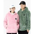 thumbnail image 3 of Sudadera con capucha calefactable para hombres y mujeres, sudadera de polar coral calefactable para 9 zonas de calor, sudadera con capucha calefactable, chaqueta calefactora, sin batería (mujer-rosa, 3 of 5