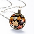 thumbnail image 6 of Thanksgiving Leaves Necklace Personalized Custom Photo Round Pendant Adjustable Stainless Steel Necklaces with Gift Box for Men Women Mothers Valentine's Jewelry Gift, 6 of 6
