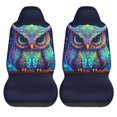 thumbnail image 2 of KAKALAD Colorful Owl 01 Car Seat Covers Set Vehicle Front Seats Protector 2 Pcs, 2 of 9