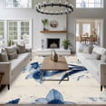 thumbnail image 3 of Vintage Orchid Large Area Rugs 8x10 ft Retro Blue Flower Watercolor Style Washable Rug Non Slip Indoor Carpet Absorbent Floor Mat for Living Room Bedroom Dining Room, 3 of 9