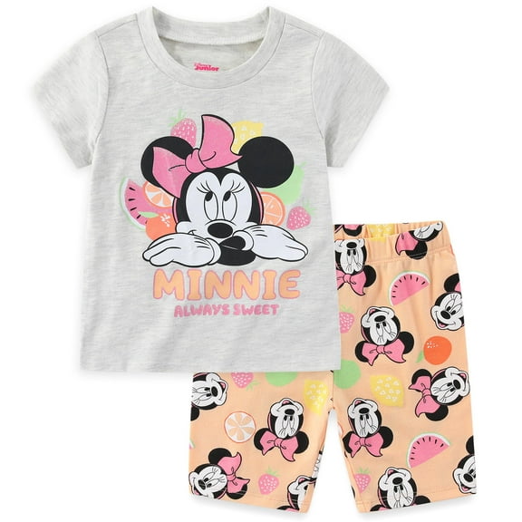 Disney Minnie Mouse Short Sleeve T-Shirt and Shorts Set (Girls), 2 Piece Set, Sizes 2T-6X