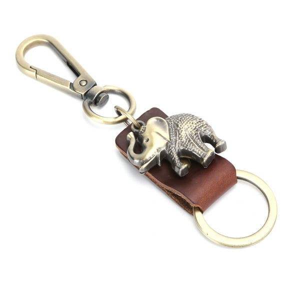 Retro Key Chain,2Pcs Key Chains Elephant Leather Keychain Metal Keychain Custom Engineered