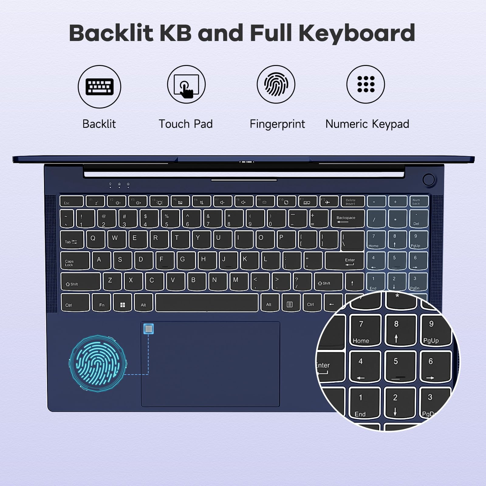 Nimo 2025 Laptop, 15.6"FHD Display Business Gaming Laptop, 6-Cores AMD Ryzen 5 6600H (Beat i5-12450H, up to 4.5GHz), 32GB DDR5, 1TB SSD, 100W Type-C, WiFi 5, Fingerprint, Backlit Keyboard, Windows 11