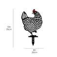 thumbnail image 2 of Metal Chicken Silhouette Garden Yard Art Decorative Outdoor Stake for Lawn Pathway Farmhouse Landscape Ornament 25cm, 2 of 3