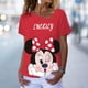 thumbnail image 2 of Women Disney Mickey Mouse Minnie 3D Print T-Shirt Loose Short Sleeve T-Shirt Top Fashion Ladies Boho V-neck 3D T-shirt XS-5XLXXXL Gao Jinjia LED, 2 of 2