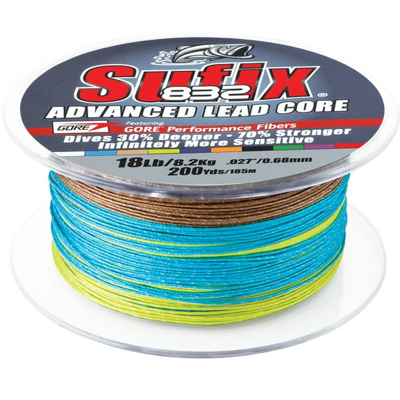 Sufix 832 18lb Advanced Lead Core Fishing Line, 200 yds