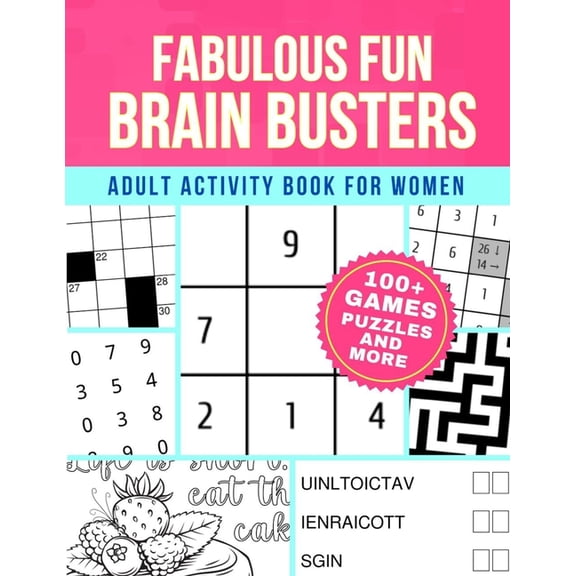 Fabulous Fun Brain Busters for Women: Adult Activity Book Games Puzzles and More, (Paperback)