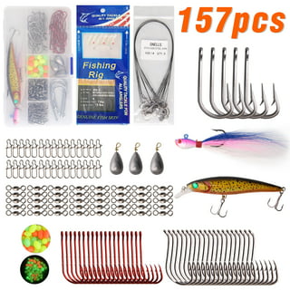 269pcs Complete Surf Fishing Tackle Kit Bucktail Jigs Lead Pyramid