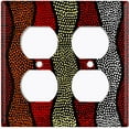 thumbnail image 3 of Metal Light Switch Plate Cover Colorful Safari African Tribal Art Pattern SFR024, 3 of 13