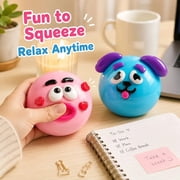 Smushers Squishies Dog Face Toys - 5 Assorted Cute Expressions, Moldable Face Smushers Dog Face Swap Squeeze Smush